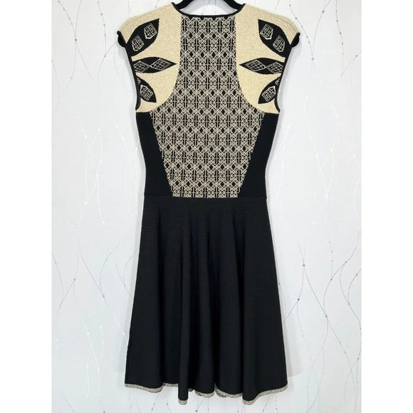 Ted Baker London Black Gold Jenkin Jacquard Dress $279 - Picture 12 of 15